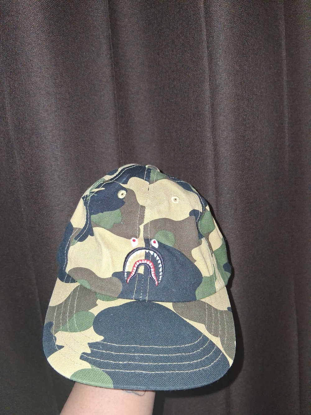 Bape Kids Camo Cap in Green, Brown, Black